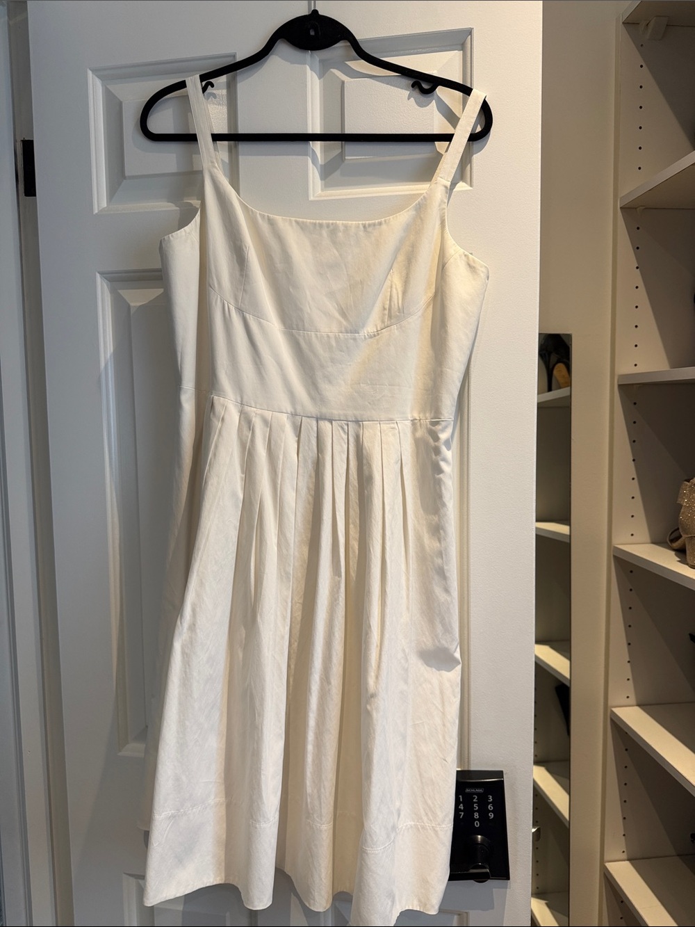 Club Monaco Cream A-Line Midi Dress